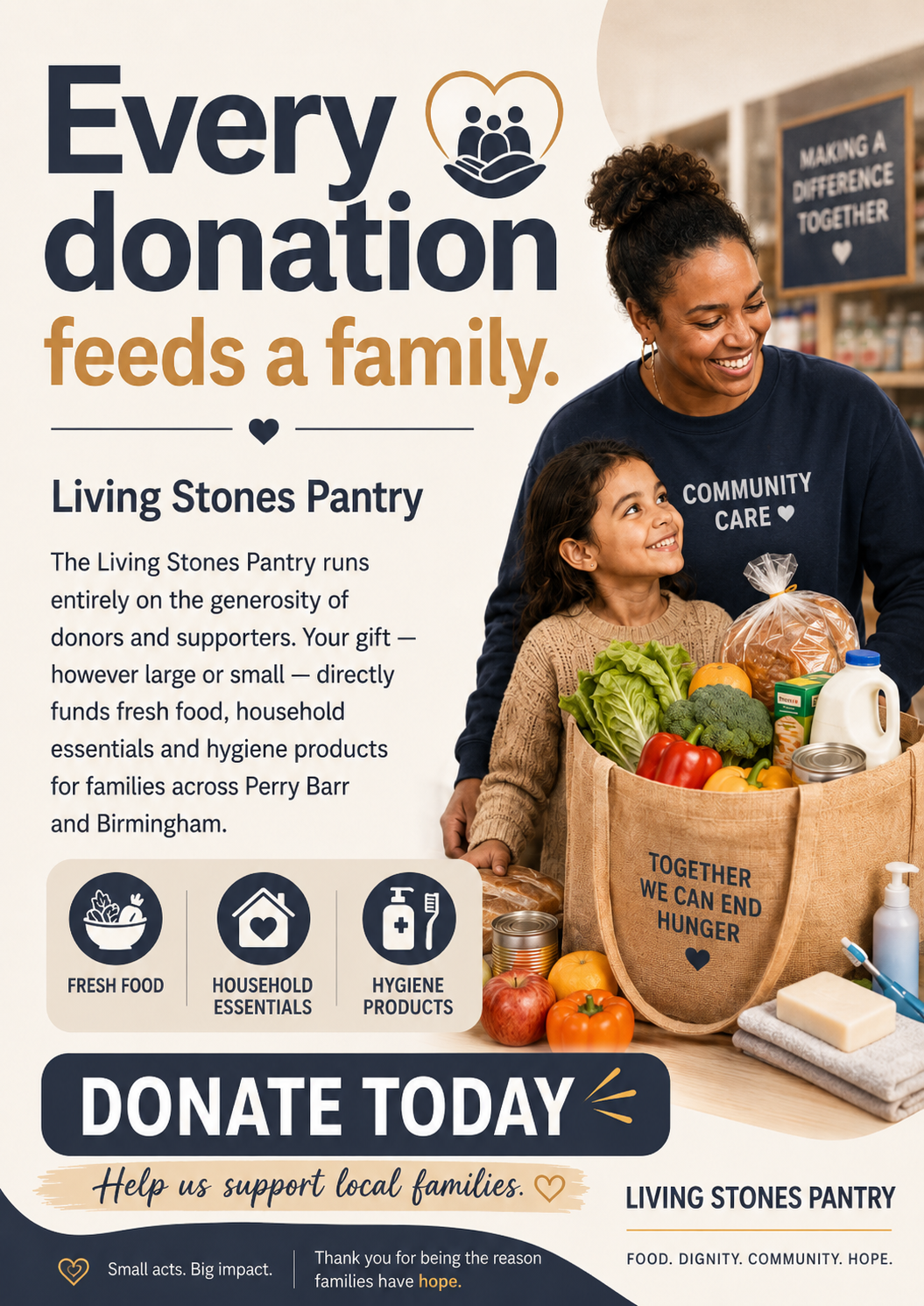 Living Stones Pantry food donation appeal